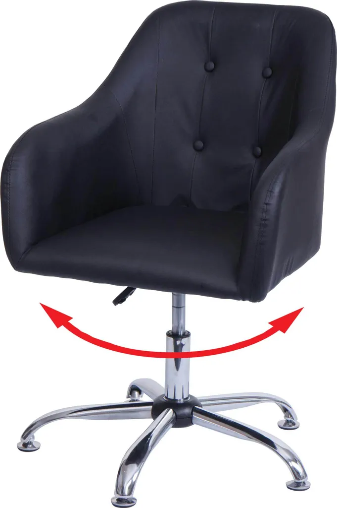 Poltroncina Girevole HWC-L92 per Home Office e Pranzo in Ecopelle