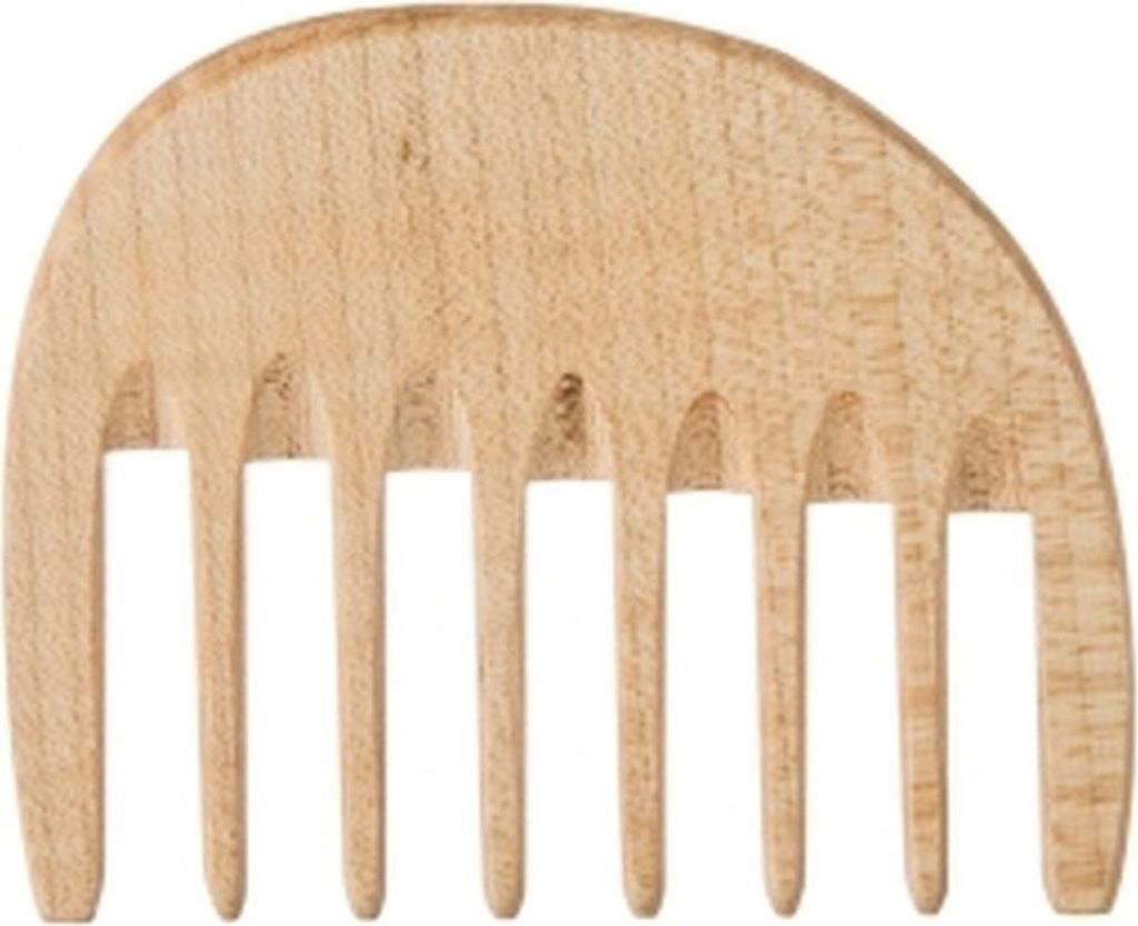 Kleiner Lockenkamm aus Holz Extrem Grob extra breit für voluminöses lockiges Haar 9cm