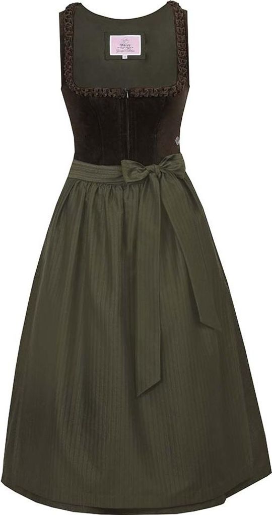 Dirndl Emmering 70cm Länge olive 34 Produktbild 