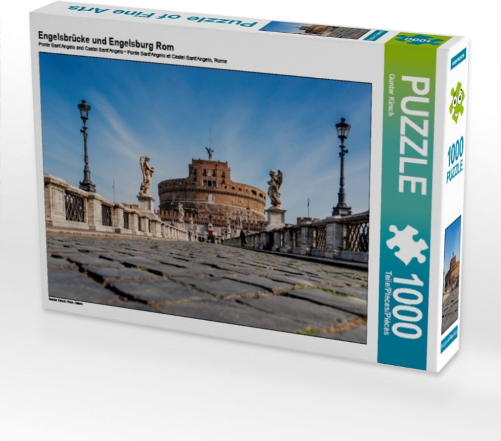 Calvendo Engelsbrücke und Engelsburg Rom 1000 Teile Puzzle quer 640x480mm, Kirsch Gunter; 7424863