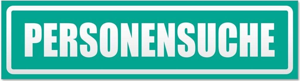 Kiwistar - Autoaufkleber - Türkis - 20 x 5,3 cm - Personensuche invertiert - Hinweis Aufkleber Sticker für Auto, Kfz, Fahrrad, PKW, LKW