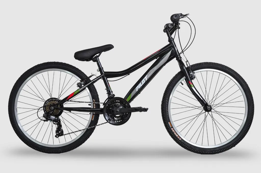 VTT Pilot 24 Pouces Shimano 21 Vitesses - Stable et Facile à Rouler
