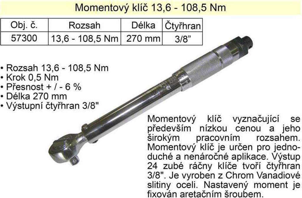 VOREL 57300, 1 szt., 270 mm Zdjęcie produktu 