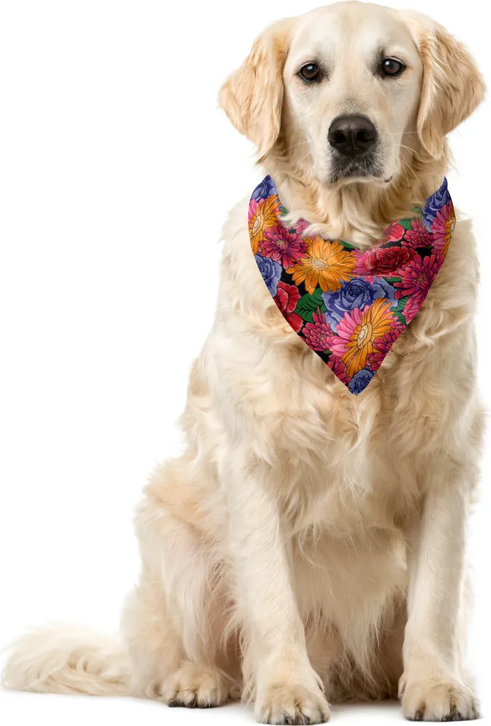 Idea Regalo: Bandana ABAKUHAUS per Cani Floreale 55x55 cm Colorata