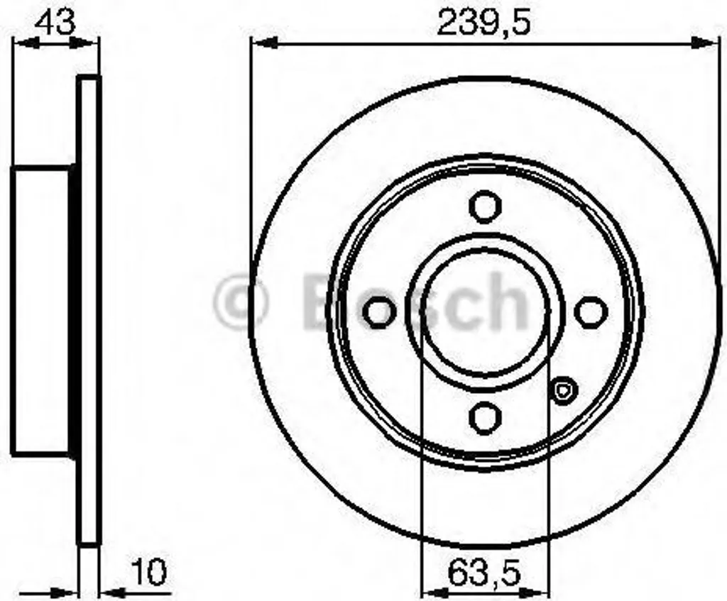 Kit Disques de Frein Bosch Avant pour Remplacement Pièce d'Origine