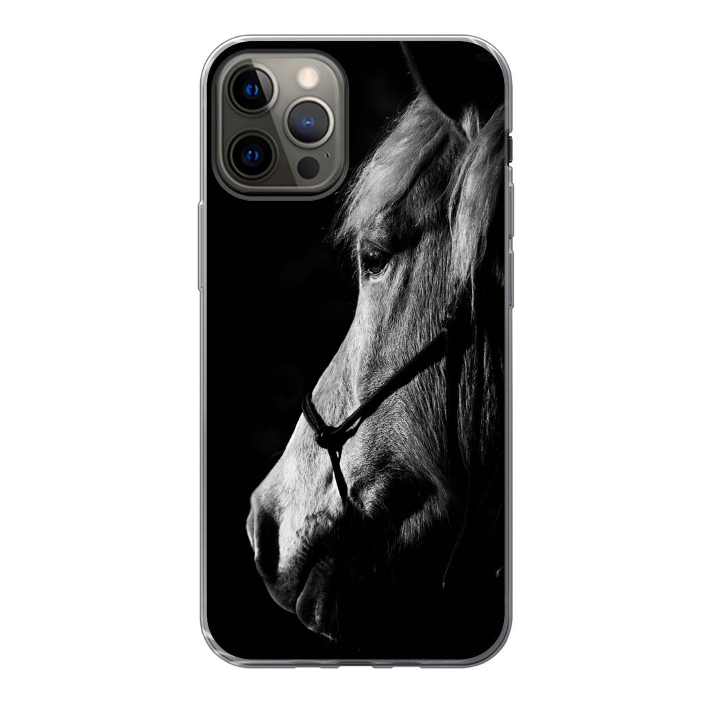 MuchoWow Handyhülle Schutzhülle Hülle für iPhone 13 Pro Pferd - Halfter - Leicht Silikon Softcase Handy Hülle - Handy-Tasche