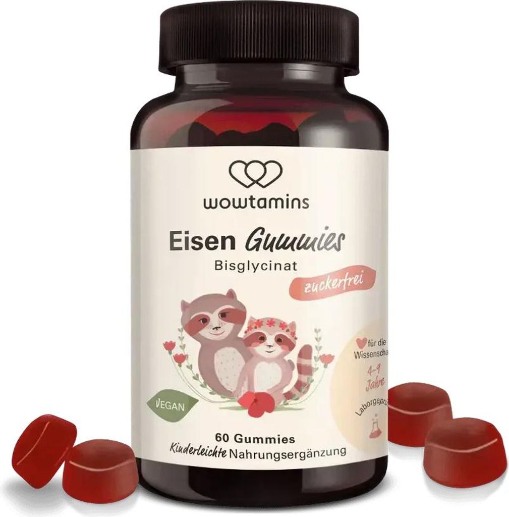 wowtamins Eisen Gummies (zuckerfrei) Produktbild 