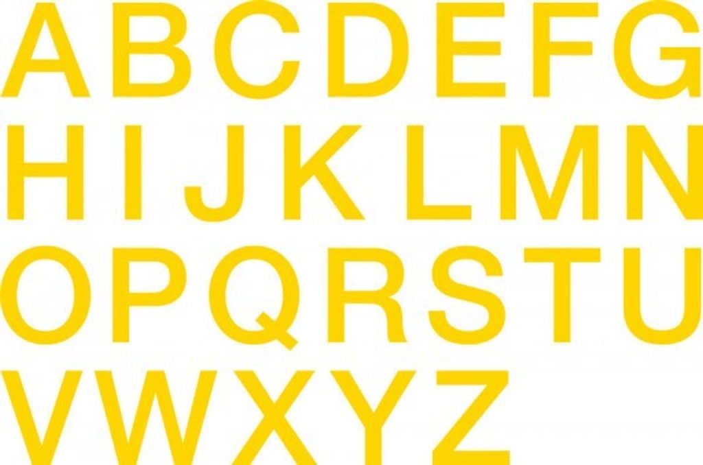 Dreifke Magnetische Stanzbuchstaben A-Z, gelb, Magnetfolie, Schrifthöhe 50 m...