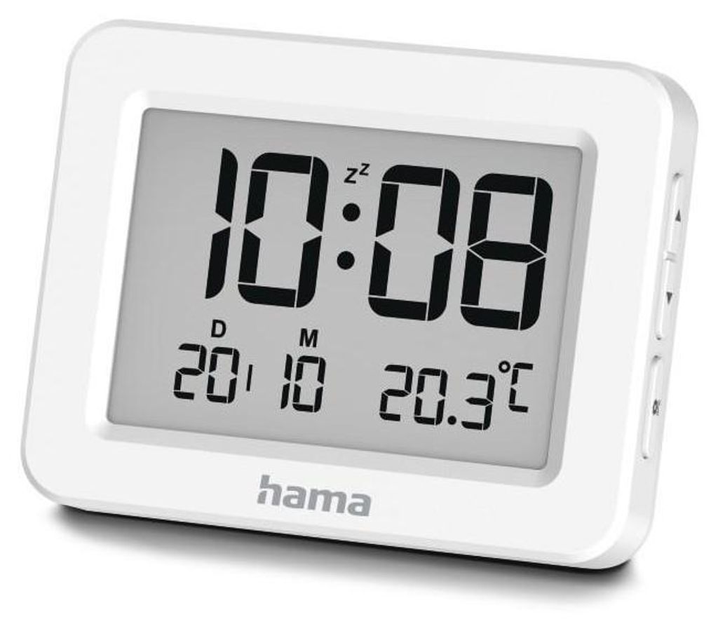 Hama 00222205, Digitaler Wecker, Rechteck, Weiß, Drinnen, Produktbild 
