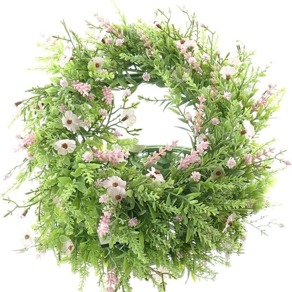 DEKO FLORALE Blütenkranz Rosa Ø 32 cm - Kunstblumen