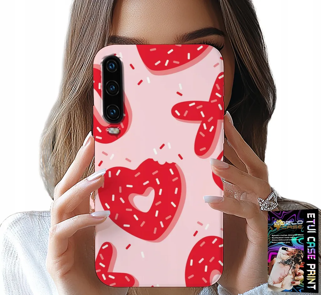 Custodia Per Huawei P30 - Design Femminile E Di Tendenza Xoxo Heart + Glass