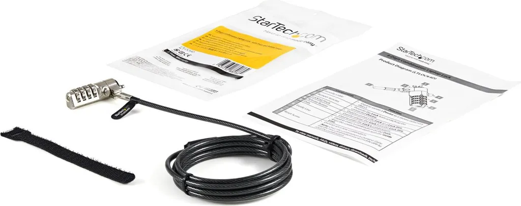 Câble de Verrouillage StarTech Robuste en Acier de 2m pour Notebook - 4
