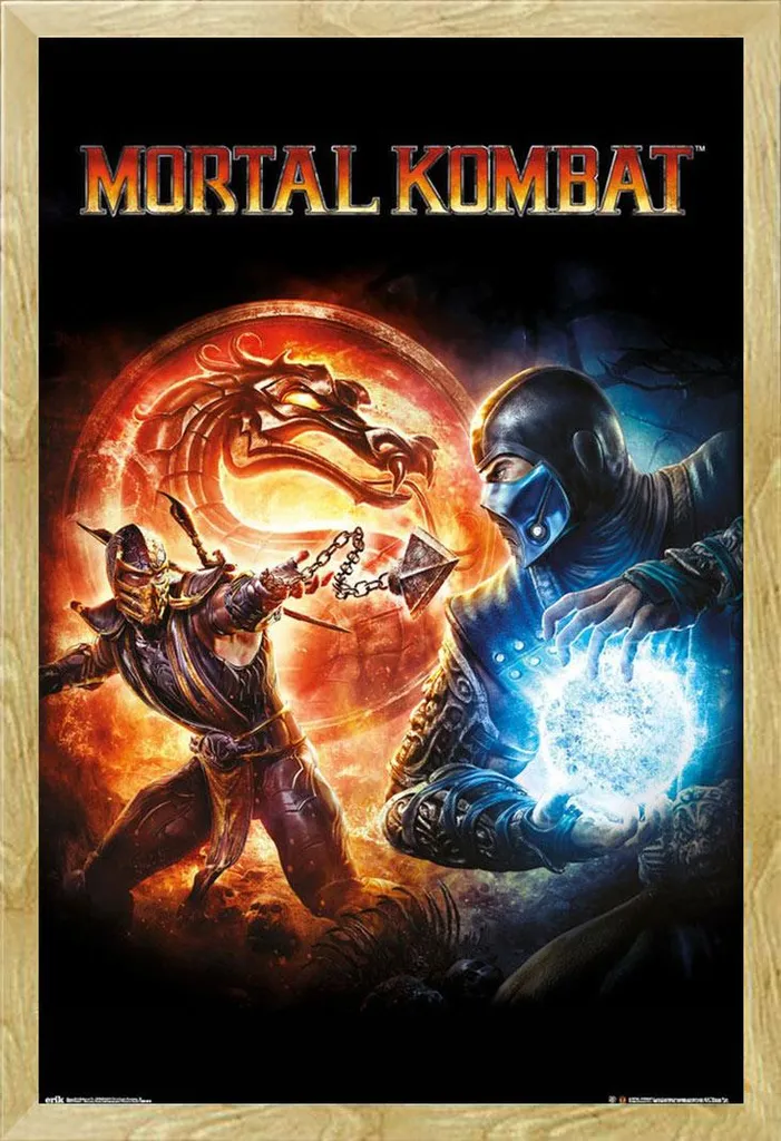 Mortal Kombat 9 Poster Maxi Shinsuke MDF Faggio e Vetro Acrilico 61x91
