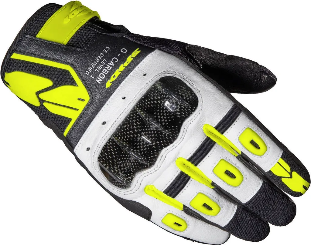 Gants Moto Carbone Spidi G-Carbon Noir Néon 2XL à Haute Haute Protection