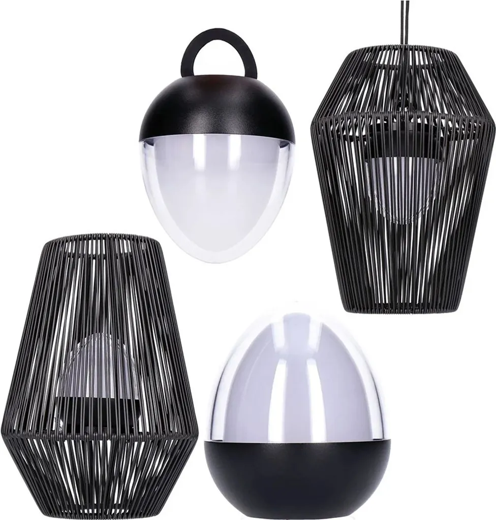 Lampe Mega Light LED RGB Noir pour Intérieur et Extérieur - Design Moderne