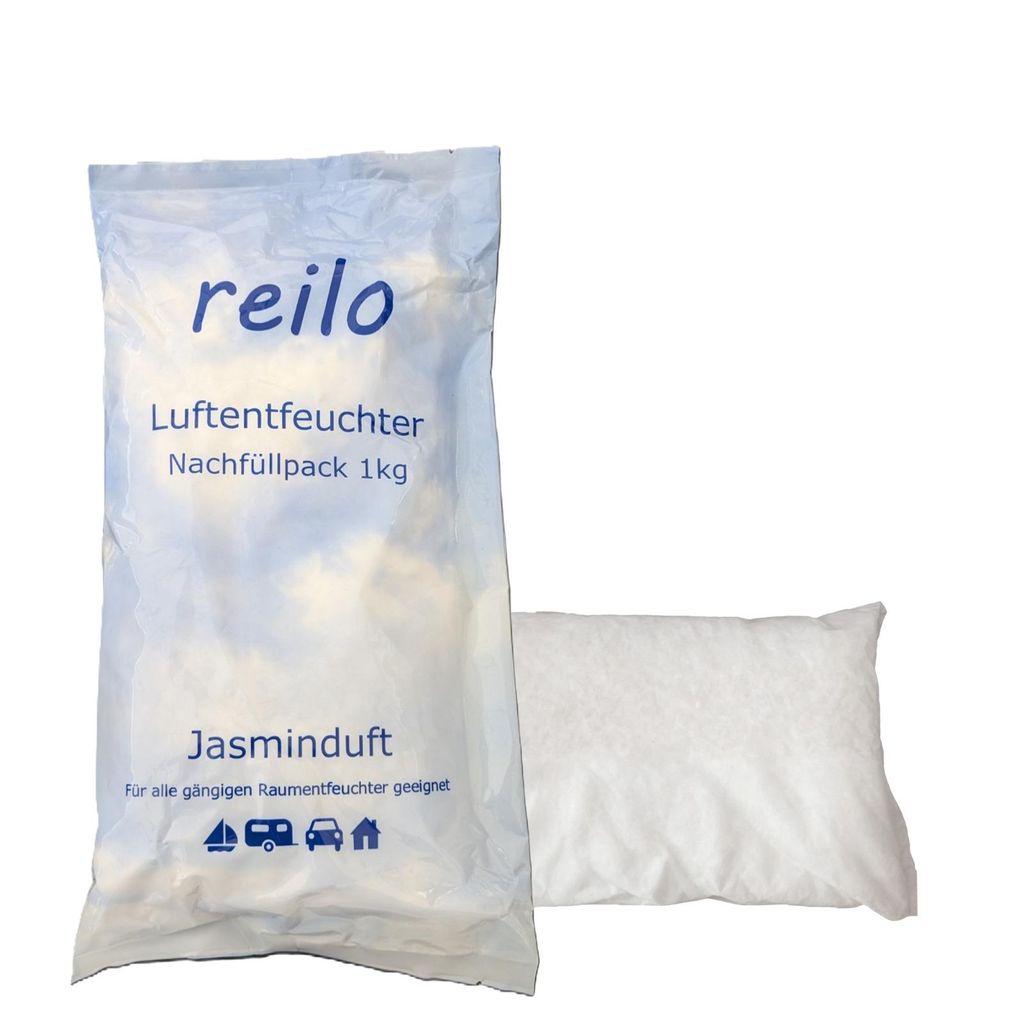 10x 1kg "Jasminduft" Luftentfeuchter Granulat (Calciumchlorid) im Vliesbeutel, Nachfüllpack für Raumentfeuchter