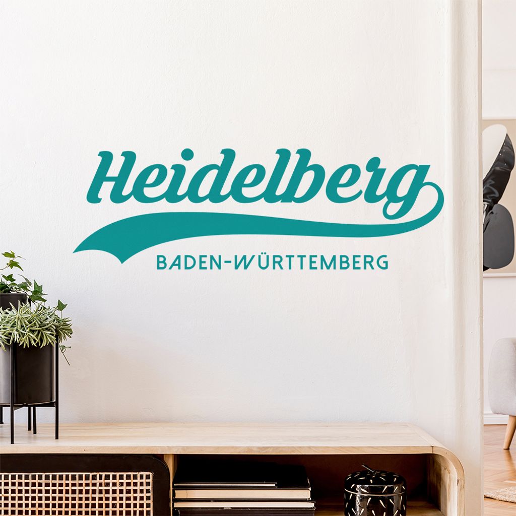 Heidelberg Baden-Württemberg Wandtattoo Wandaufkleber Wall Sticker - Dekoration, Küche, Wohnzimmer, Schlafzimmer, Badezimmer