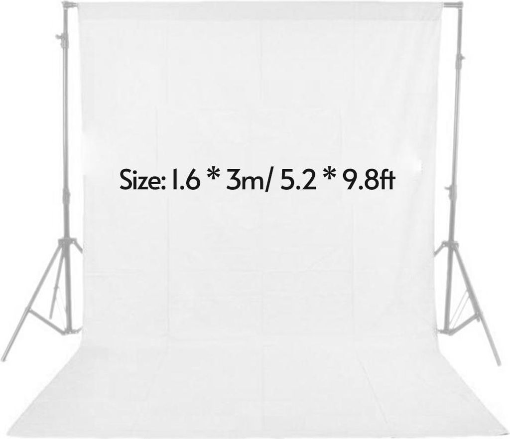 Naroote Backdrop Stand, Heavy Duty Backdrop Stand Photography Studio Video 1.6 * / 5.2 * 9,8 Fu? Nicht -Stoff -Hintergrund Hintergrund Hintergrundb...