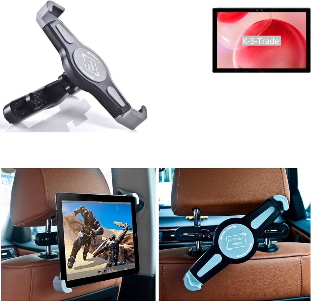 K-S-Trade Tablethalterung kompatibel mit Blackview Tab 9 KFZ Kopfstützen Halterung 360° Auto Sitzhalterung Headrest Holder Halter Tablet PC