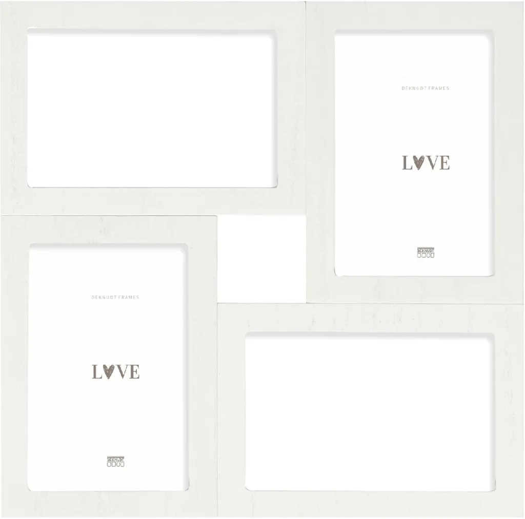 Pêle-mêle Mural Blanc 4 Vues 10x15 cm Deknudt S68UC1 Décoration Maison