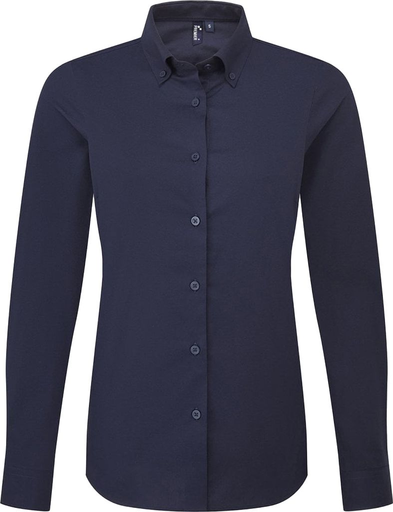 Premier - "Supreme" Hemd für Damen Langärmlig RW10700 (XXS) (Marineblau)