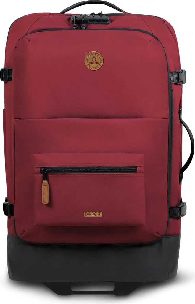 Grande Valise de Voyage 75L Cabaia Bordeaux Idéale pour les Vacances