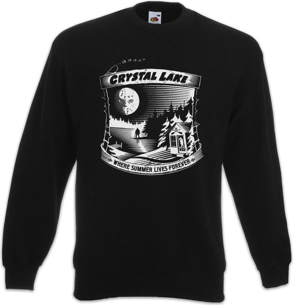 Urban Backwoods Where Summer Lives Forever, Sweatshirt, Farbe: Schwarz, Größe: L