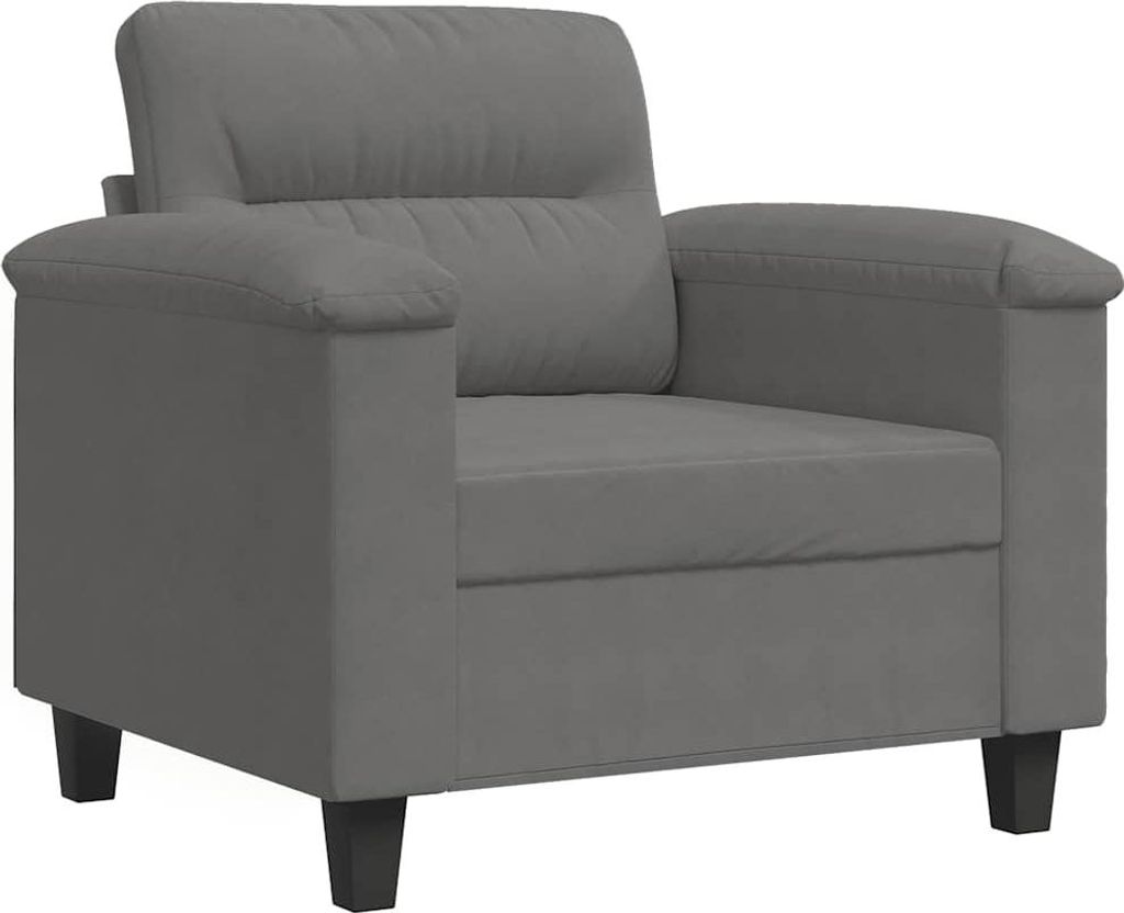 vidaXL Sessel Dunkelgrau 60 cm Mikrofasergewebe