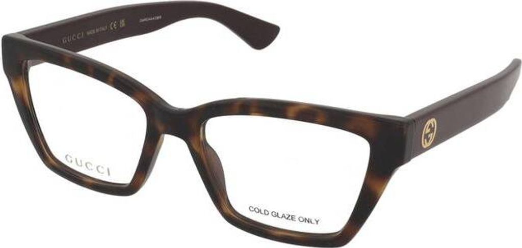 Gucci Brille GG1715O 007 Havana Vollrandgestell mit UV-Schutz und Antireflexionsschicht