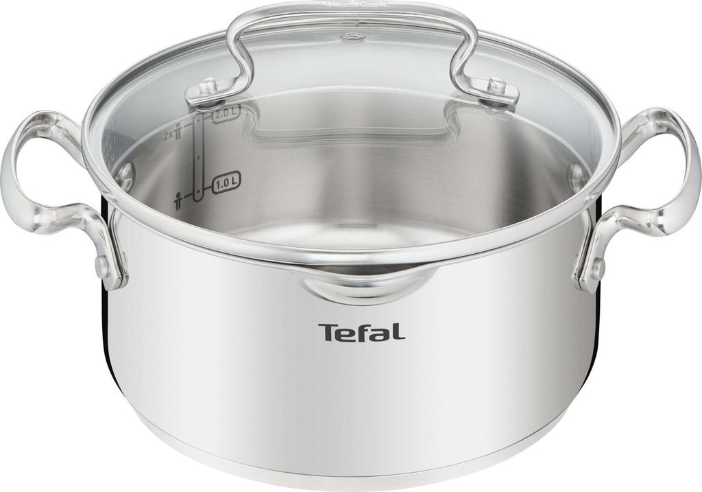 Tefal Duetto+ Kochtopf 20cm mit Deckel, G71944, Edelstahl, Produktbild 