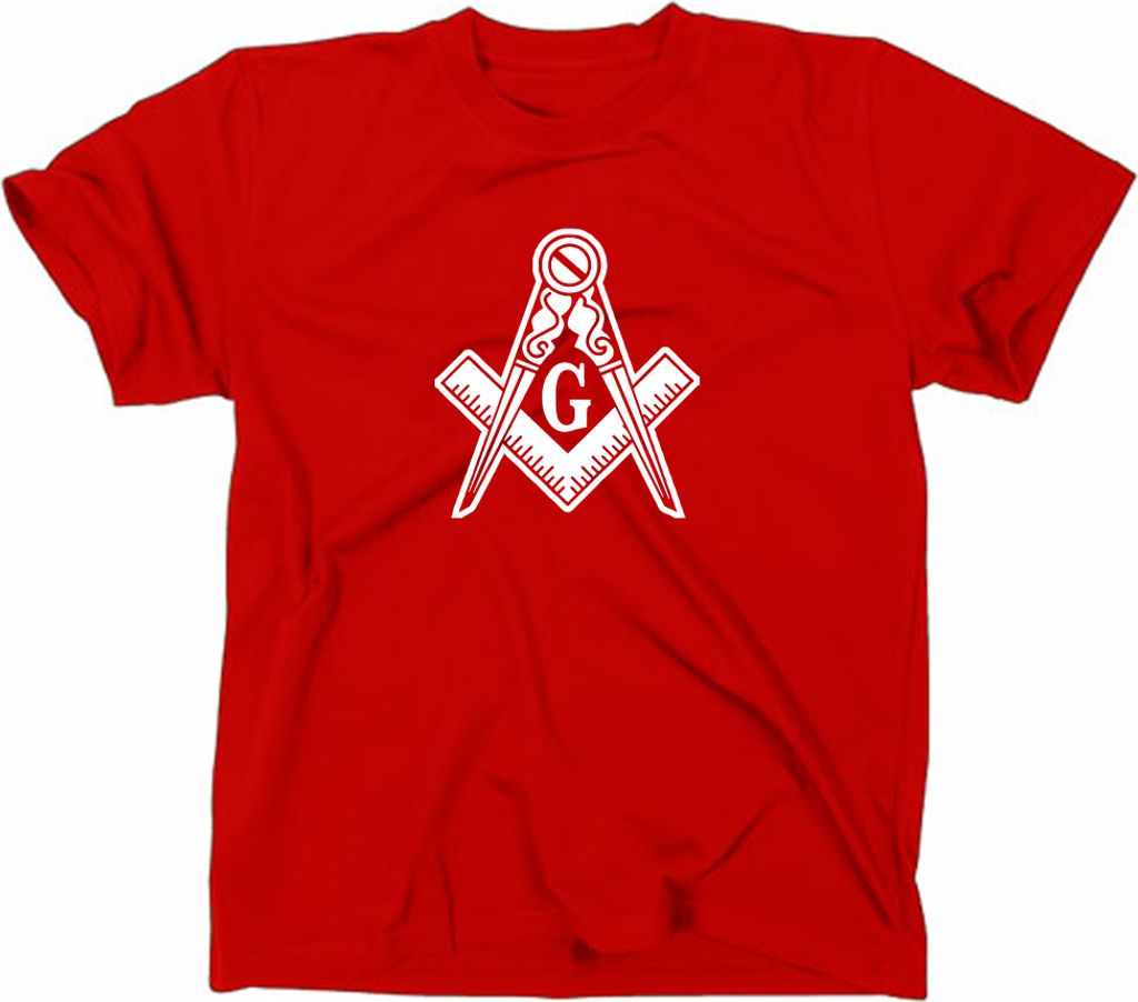 Styletex23 T-Shirt Freemason Freimaurer Logo, rot, L
