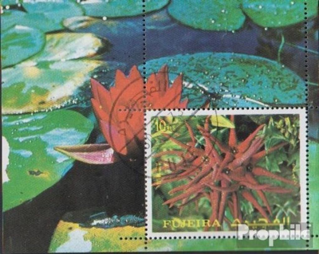 Briefmarken Fujeira 1972 Mi Block135A (kompl.Ausg.) gestempelt Blumen
