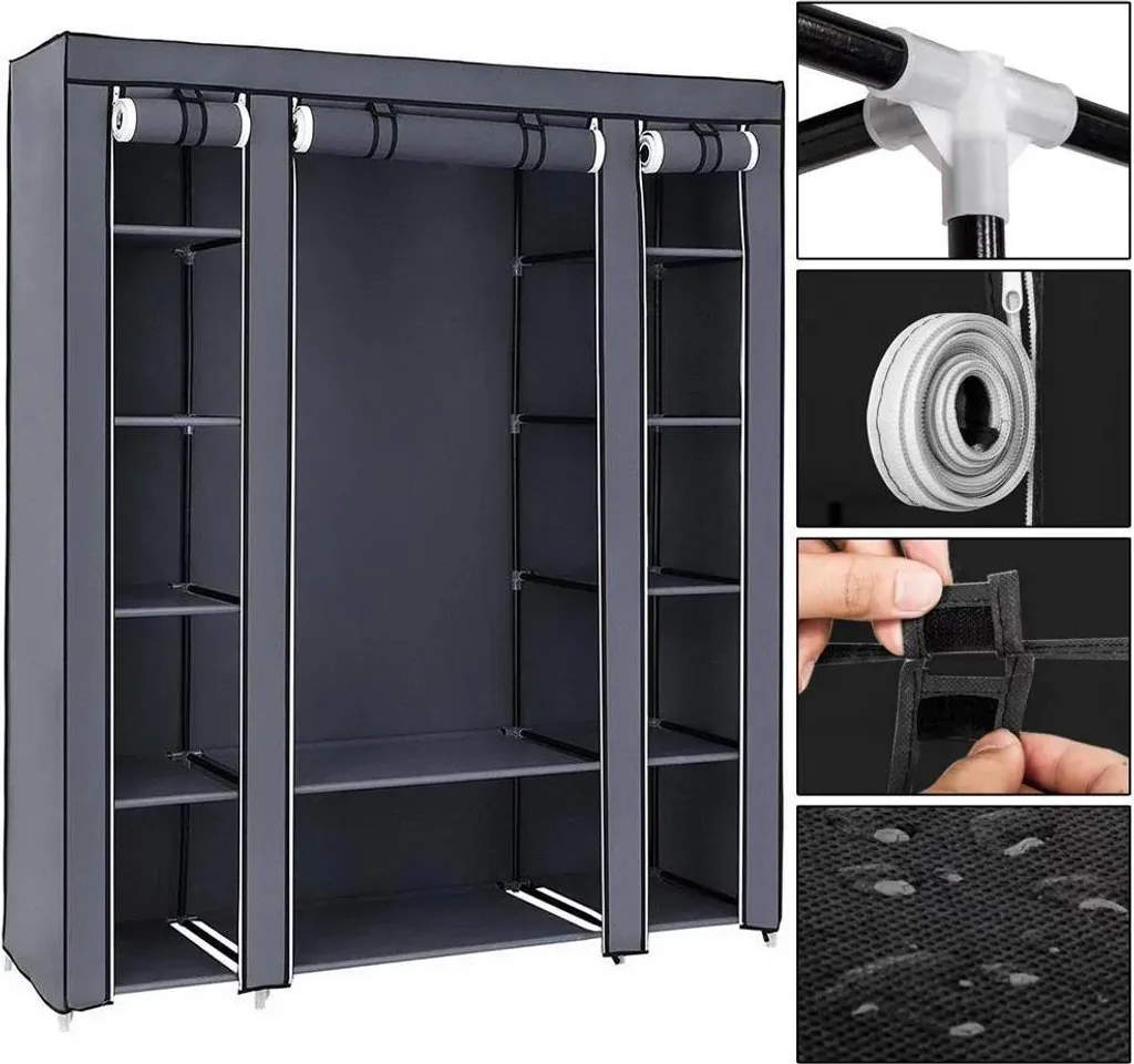 Armoire en tissu anti-poussière pour ranger vos vêtements sans placard