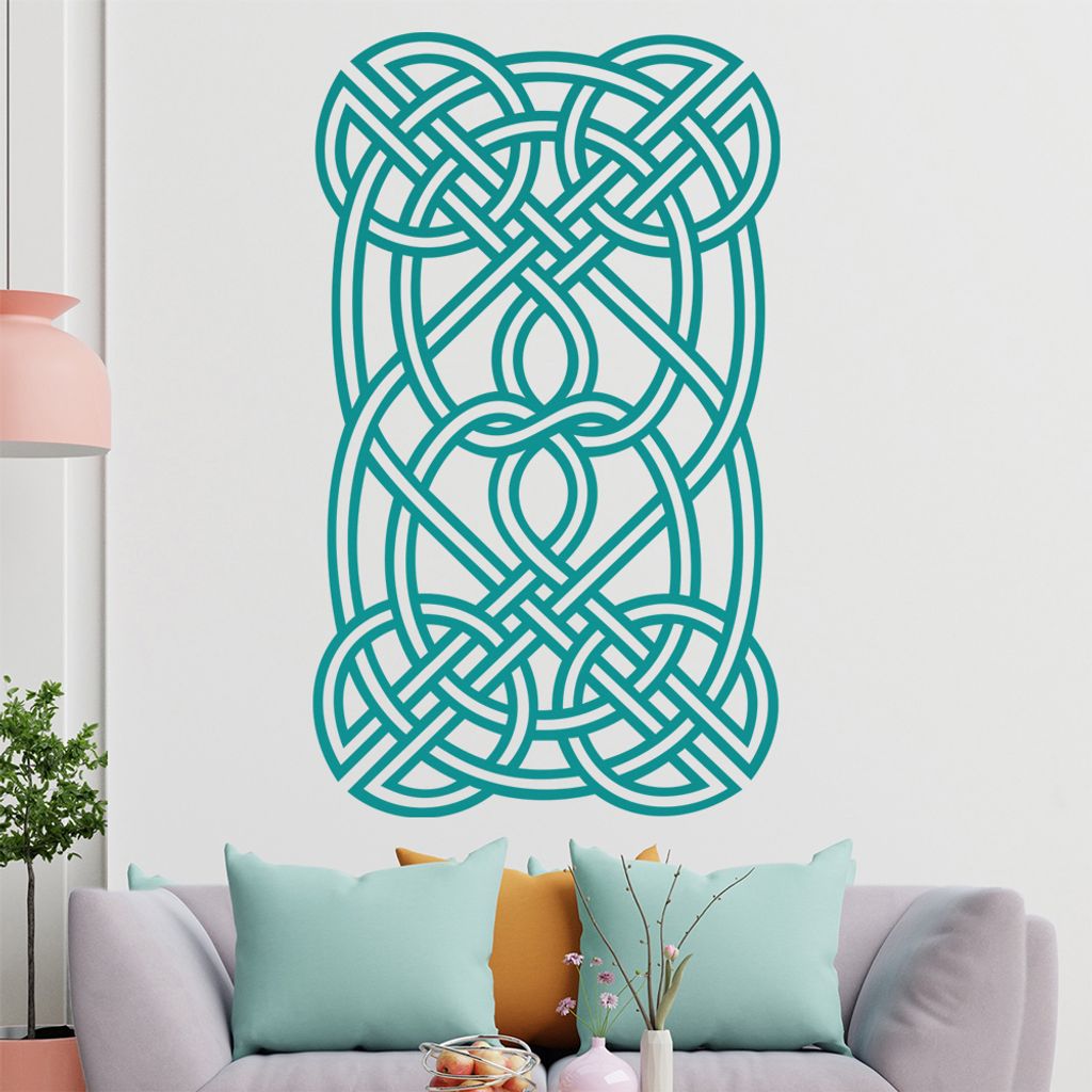 keltischer Knoten - Knotenmuster Wandtattoo in 6 Größen - Wandaufkleber Wall Sticker - Dekoration, Küche, Wohnzimmer, Schlafzimmer, Badezimmer