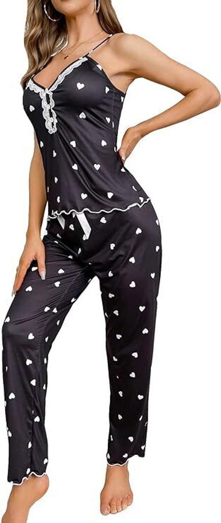 Set pigiama da donna, set pigiama, top e pantaloni - LUNAR Immagine del prodotto 