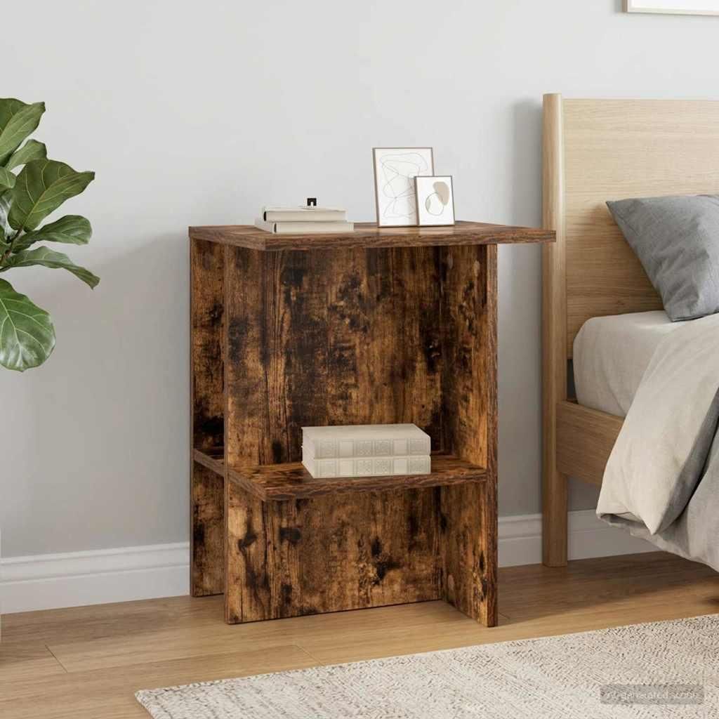 Maison Exclusive - Couchtisch Geräucherte Eiche 40 x 30 x 49 cm Holzwerkstoff