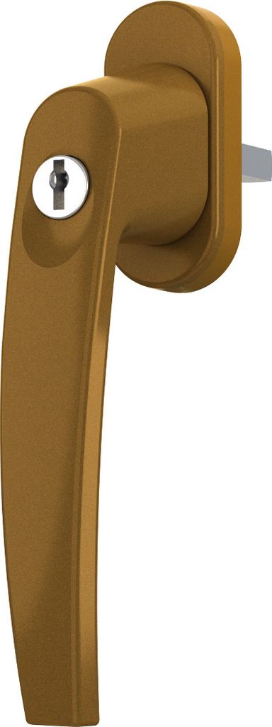 Fenstergriff Rasterolive Alu abschliessbar Kinderschutz Fensterklinke Gold