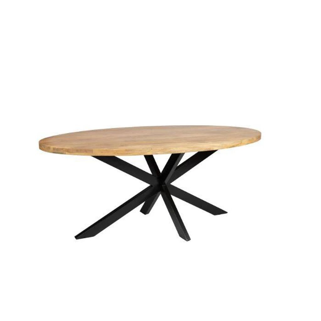 Zita Home Esstisch, oval, 190 cm, Mangoholz, Natur, Produktbild 