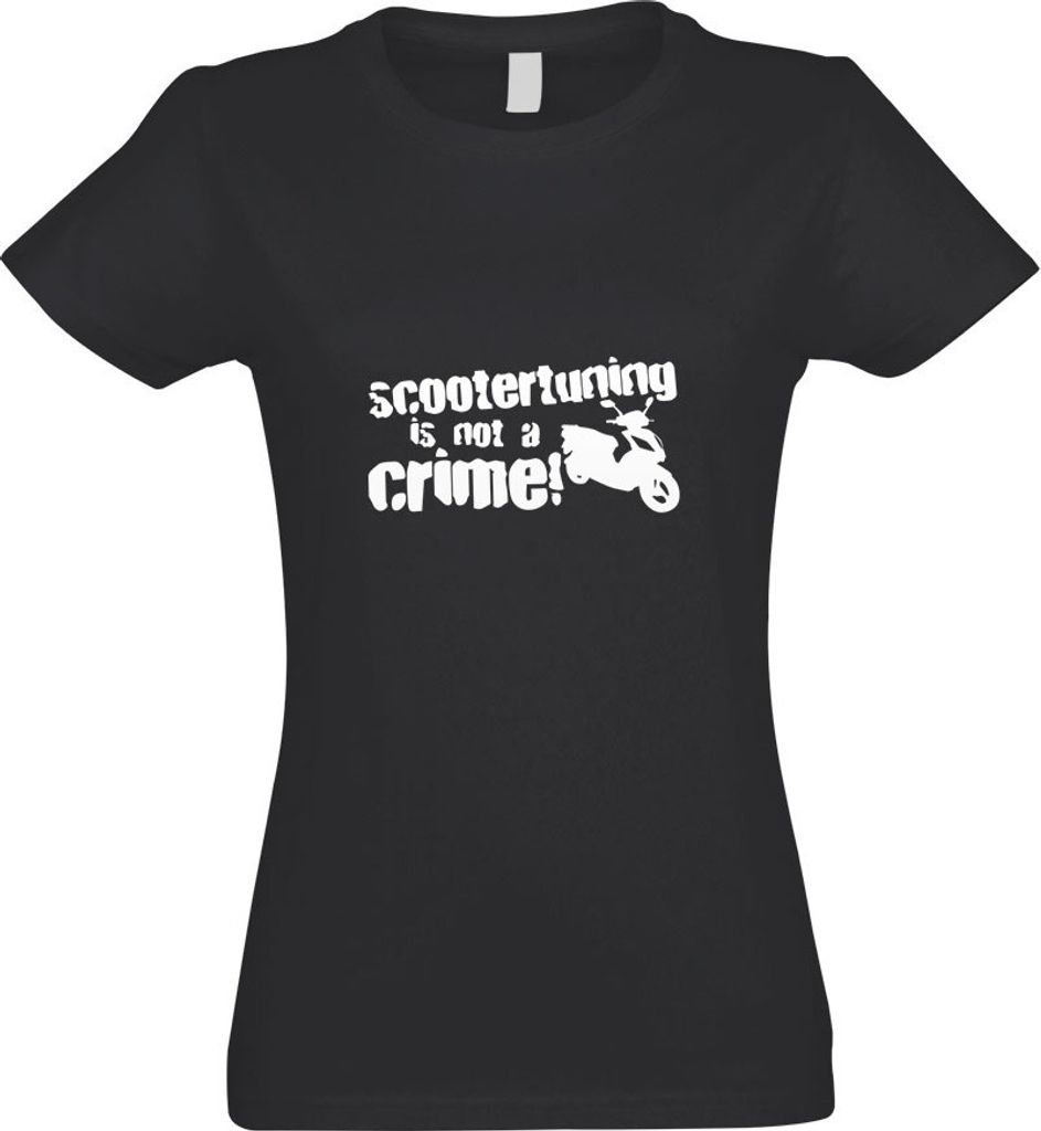 Kiwistar - T-Shirt tailliert - Damen - Graphit - Scootertuning is not a Crime! D1 - mit Motiv Bedruckt - Funshirt Design - Sport - Freizeit - Damen...