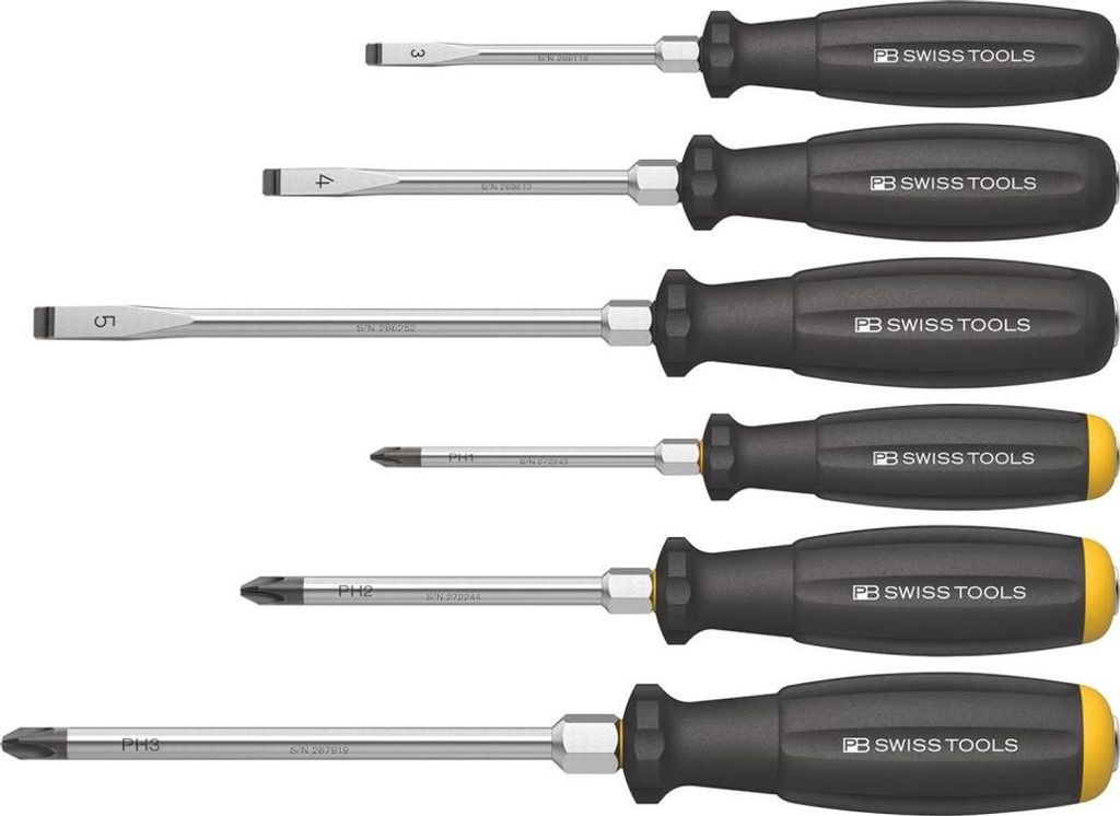 Swiss Tools Schraubendreher-Satz 6-teilig Schlitz/PH Schlagkappe PB SwissTools