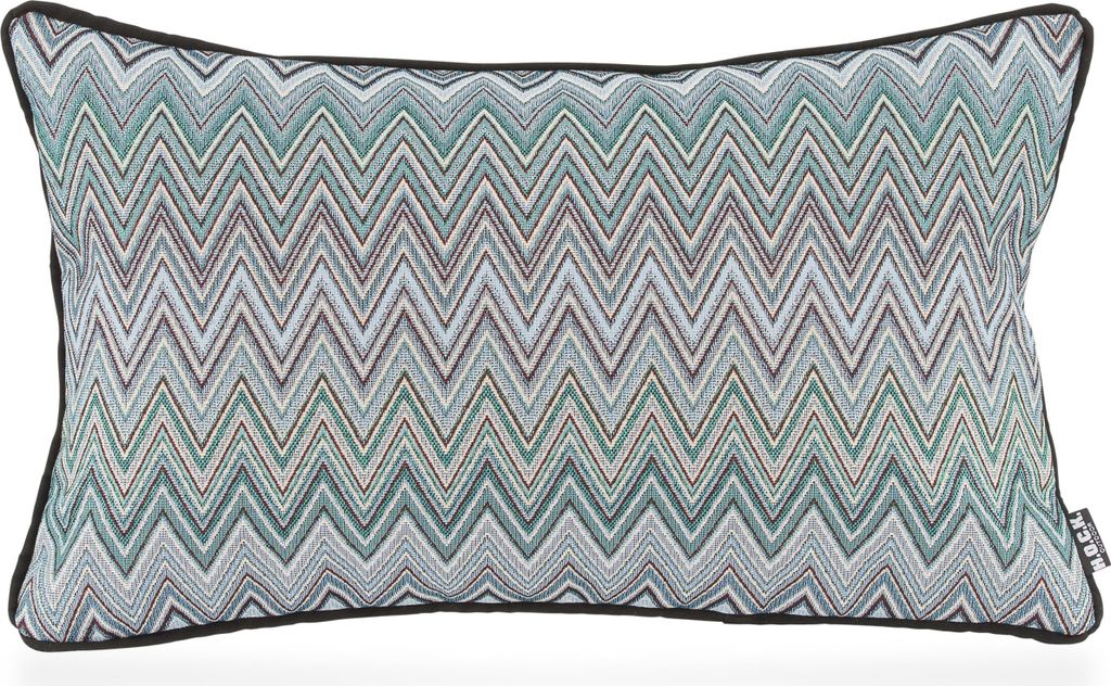 H.O.C.K. Pablo Outdoor Kissen mit Keder 50x30cm col. 2 blue multi Zick-Zack sun boho