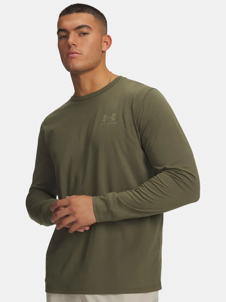 T-shirt manches longues Under Armour Sportstyle vert XL pour homme
