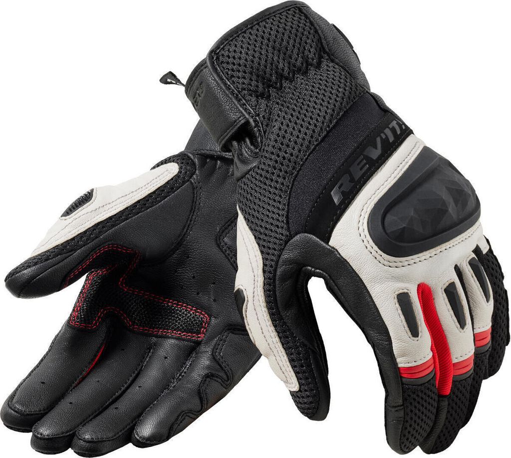 Revit Dirt 4 Motorrad Handschuhe, schwarz/rot, 3XL