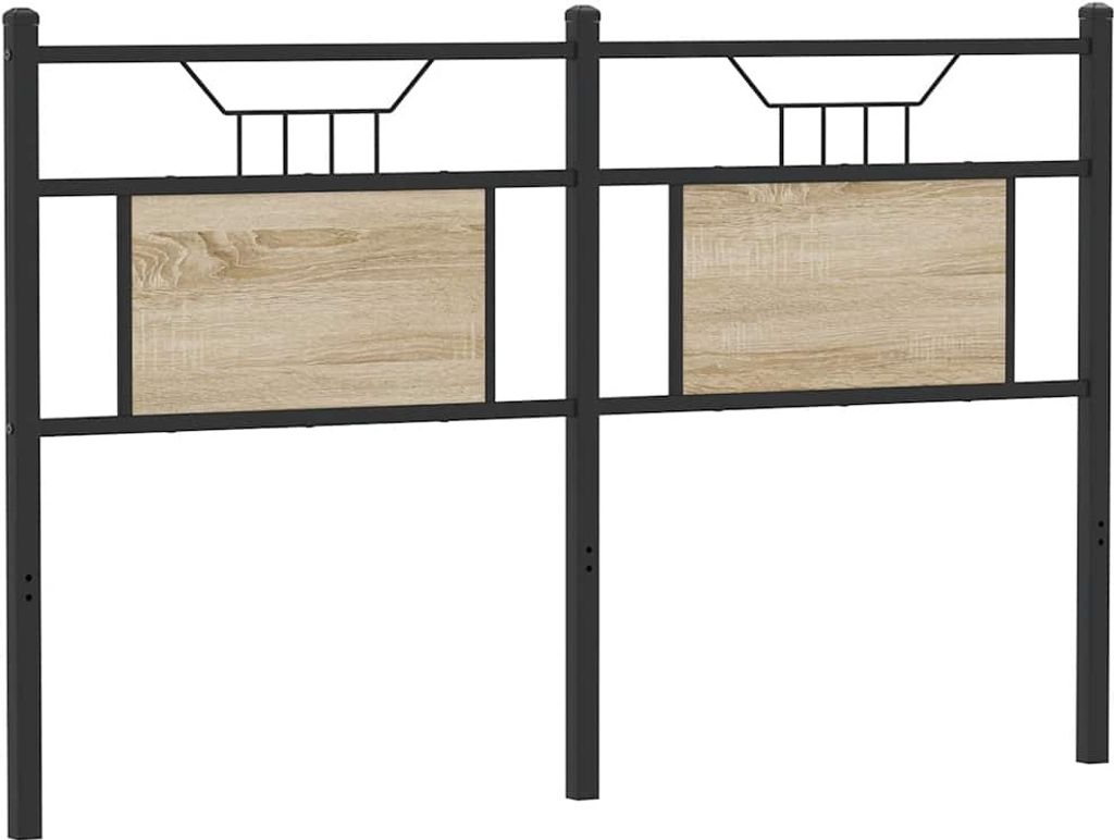 vidaXL Ersatz-Kopfteil Sonoma-Eiche 140 cm Holzwerkstoff und Stahl