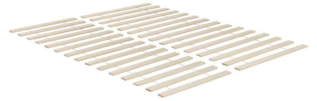 Lattenrost für Einzelbetten mit 15 starren Latten 90 x 200 cm in Hellbraun