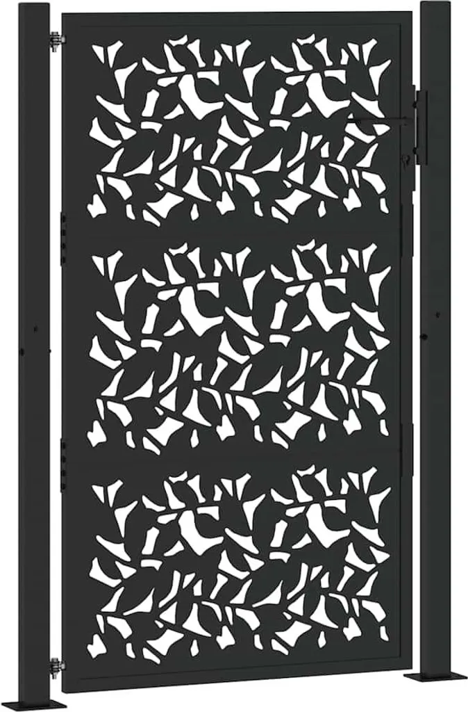 Portail de jardin noir 100 x 150 cm vidaXL pour délimiter votre espace
