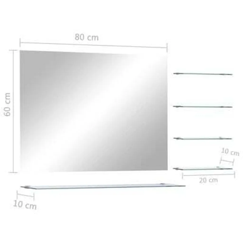 Miroir Mural Rangement Gain de Place 80x60 cm pour Petites Surfaces - 6
