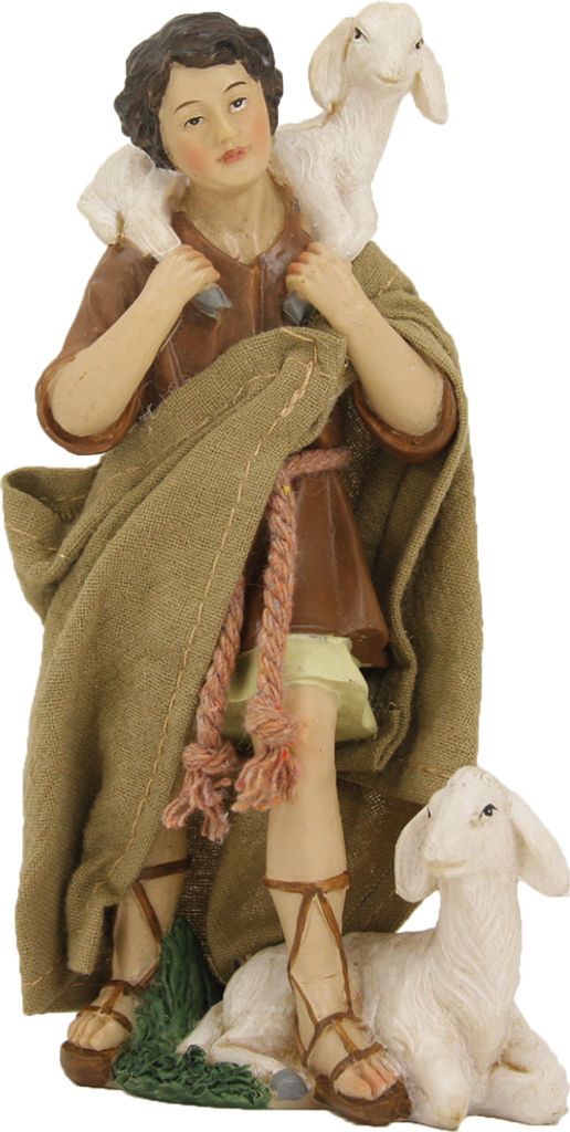FADEDA Hirte, orientalisch / Höhe:13 cm / handbemalt / detailgetreue Krippen Figuren - Weihnachten Tisch Dekoration Krippe Zubehör