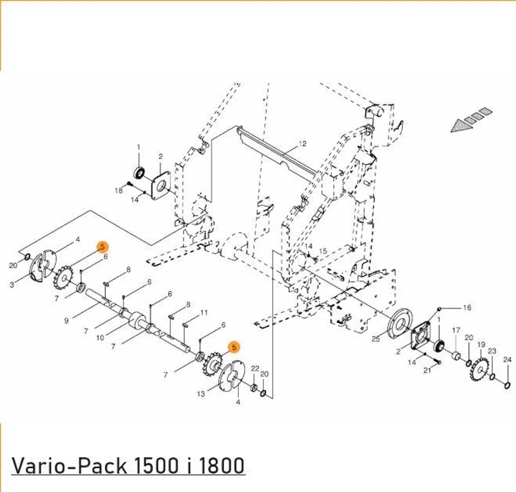 Pignon pour presses de rechange compatible Krone 14 dents - 4