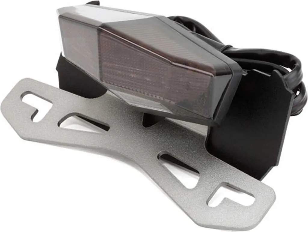 Support de plaque DRC Honda CRF 450 L 19 avec éclairage LED argenté